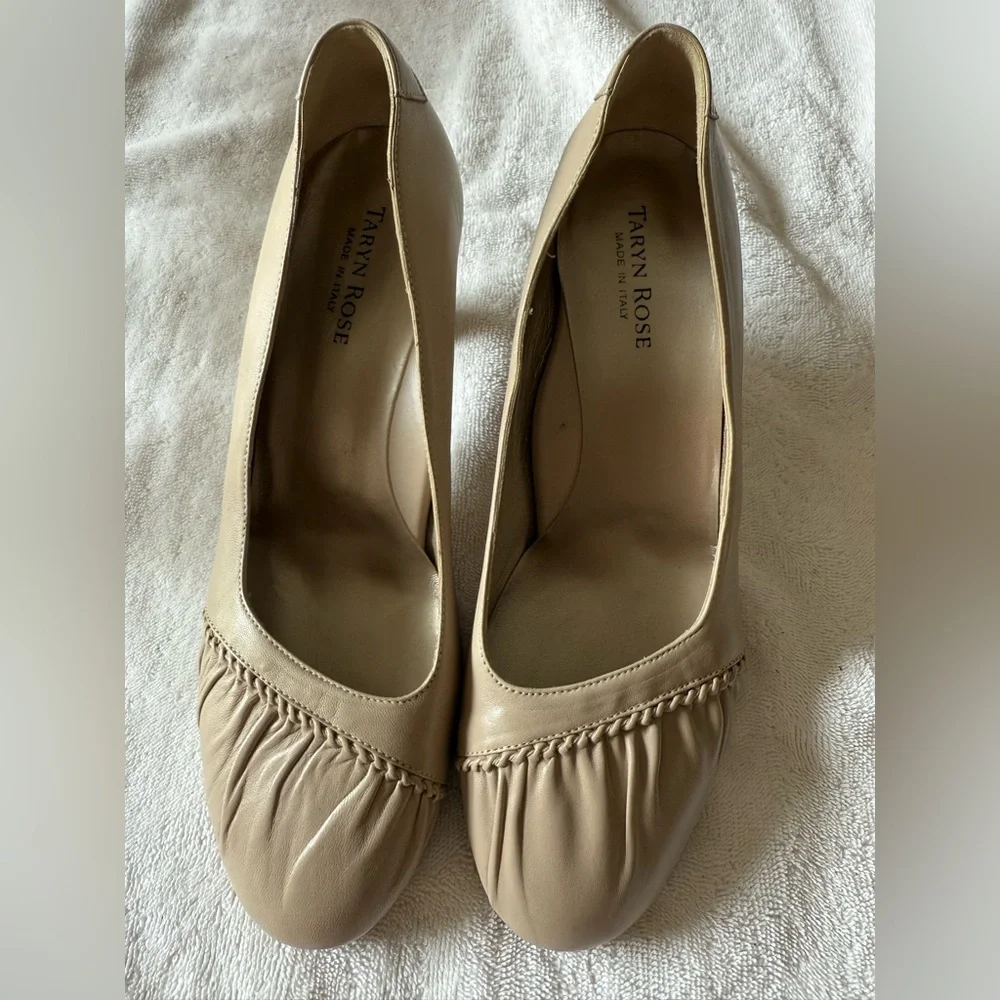 Taryn Rose Women's Tan Leather Shoes 39 1/2 M